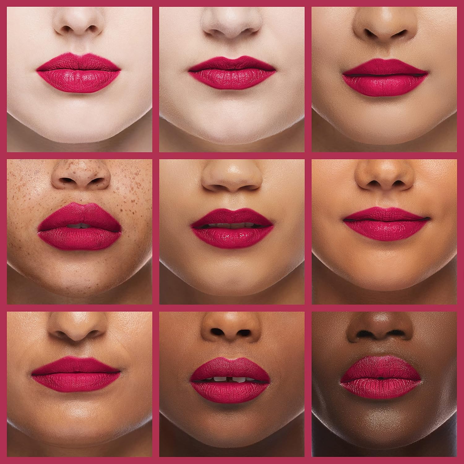 Batom Cremoso - Silk Finish Lipstick - Fuchsia with Blue Pearl